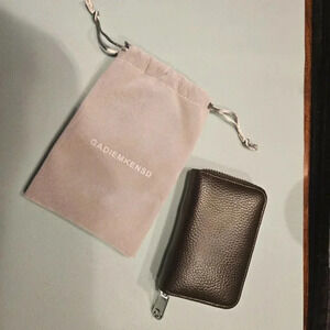 Compact RFID Compact Unisex Coffee Color Genuine Leather Accordion Wallet - NWOT